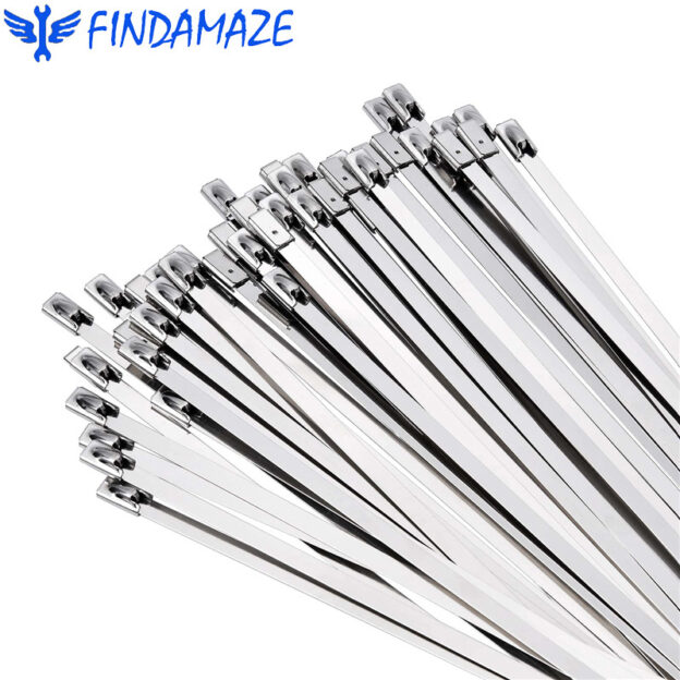 100Pcs/set 304 Stainless Steel Cable Ties
