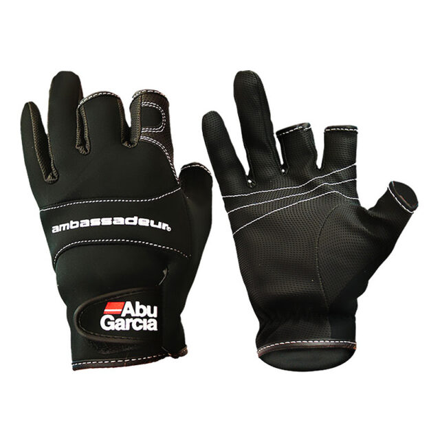 Abu Garcia leather gloves three figner High-quality