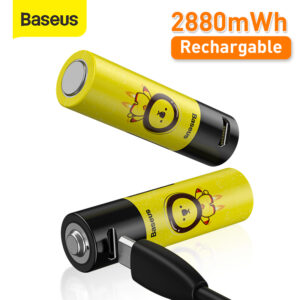Baseus 2/4Pcs 14500 AA Battery 2880mWh