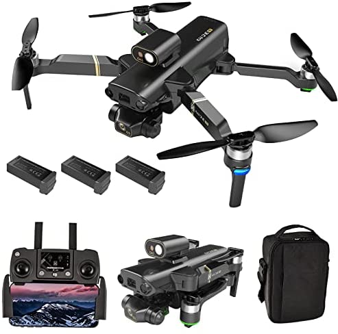 Drone with 4K Camera with Emergency Obstacle Avoidance, Dual Camera RC Quadcopter Track Flight Gravity Sensor Gesture Photo Video Altitude Hold Three-axis Gimbal Adults Kid