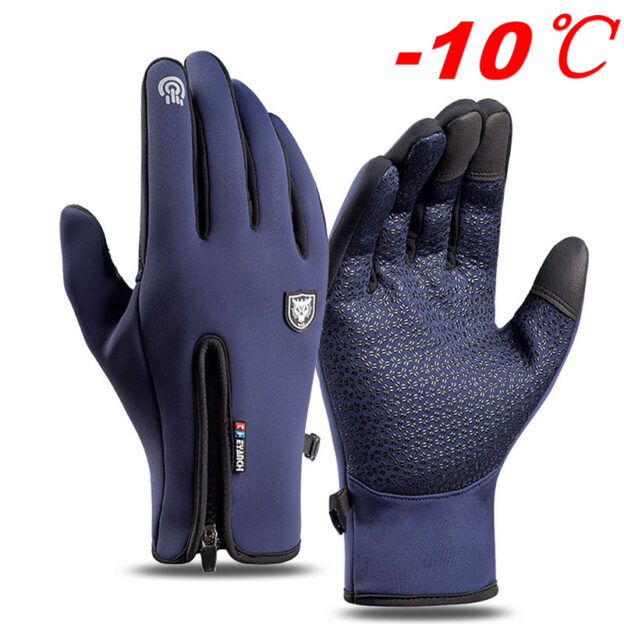 Winter Men Women Warm Gloves Waterproof Touch Screen Gloves Windproof Outdoor Sports Motorcycle Bike Cycling Work Running Gloves