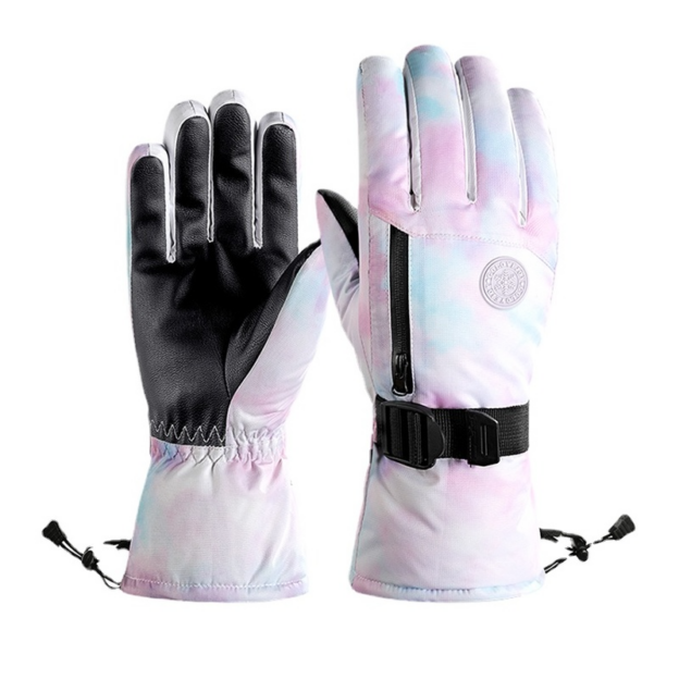 Winter Ski Gloves Touch Screen Warm Bicycle Gloves Plus Velvet Windproof and Non-slip Outdoor Mountaineering Cycling Gloves