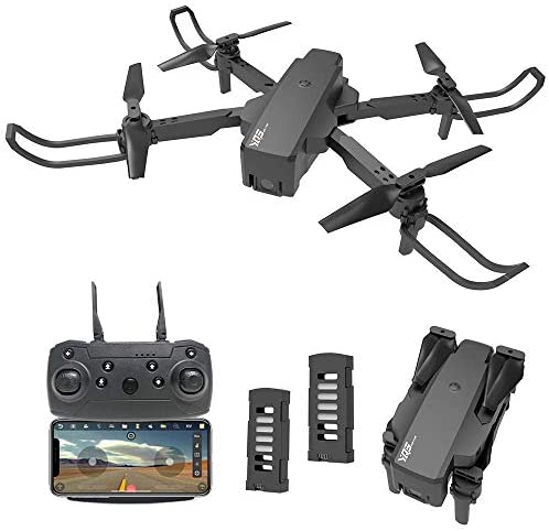 le-idea18 GPS Drones with 4K hd Camera, 5GHz FPV WIFI Foldable Drone, Auto Return Home follow me Optical Flow Positioning, Gesture Control, Headless Mode, RC Quadcopter (2 batteries)